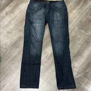 Men's Slim Straight Dark Blue Jeans